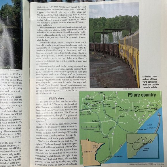 Trains Magazine of Railroading  u July 1994 Vol 54  No 7 Colorado Coal Trains - Picture 9 of 10
